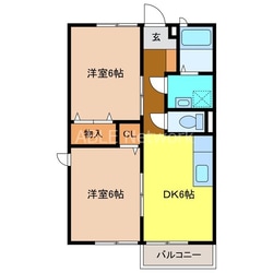 カントリーハイツ梅3の物件間取画像